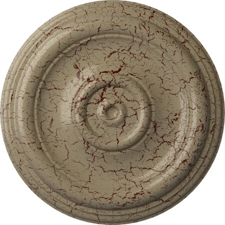 Ekena Millwork Traditional Ceiling Medallion (Fits Canopies up to 2 3/4"), 12"OD x 1"P, Gobi Desert Crackle CM12TRGDC